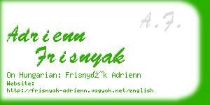 adrienn frisnyak business card